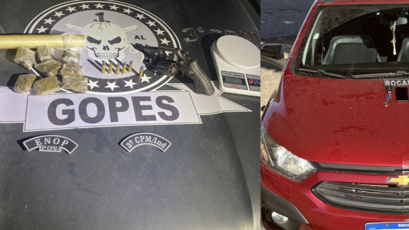 Polícia Militar registra prisões e apreensão de arma e drogas no interior