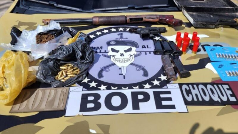 Bope prende chefe do tráfico no Bom Parto e apreende armas e drogas