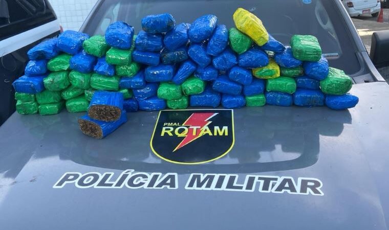 Rotam apreende quase 40kg de maconha em terreno baldio na Cidade Universitária