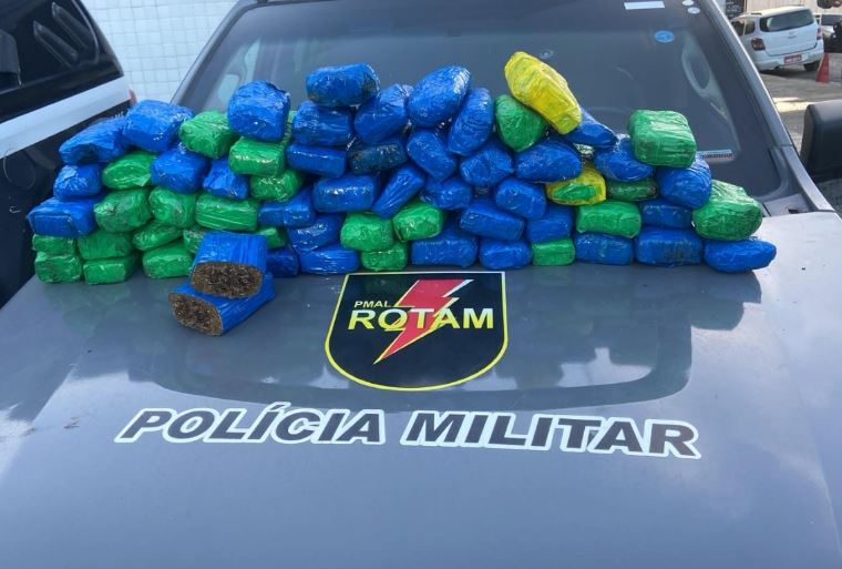 Rotam apreende quase 40kg de maconha em terreno baldio na Cidade Universitária