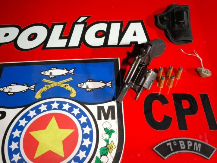 Polícia Militar apreende arma de fogo ao atender ocorrência em Olho d’Água das Flores