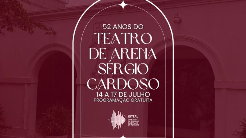 Teatro de Arena Sérgio Cardoso celebra 52 anos com programação especial e gratuita