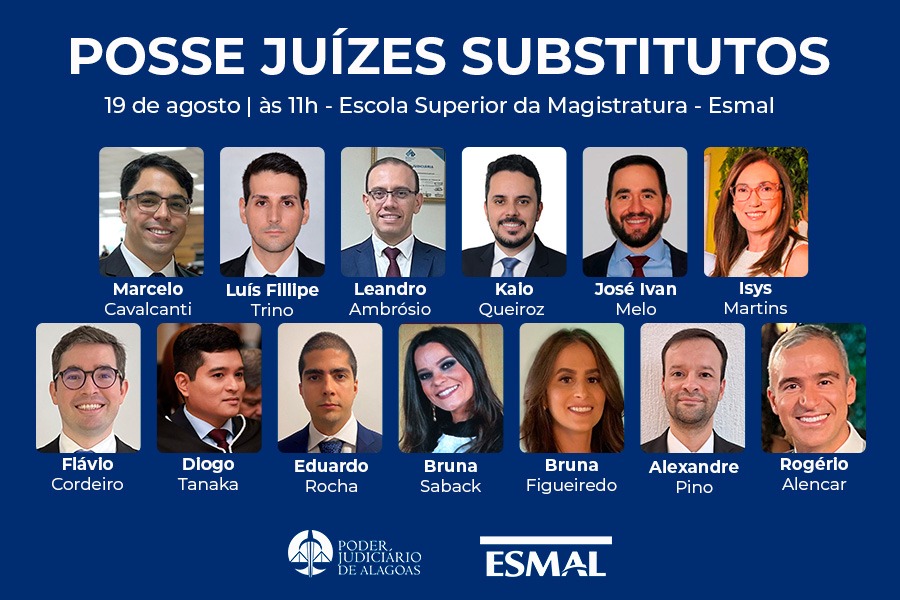 TJAL empossa 13 juízes substitutos nesta segunda-feira (19)