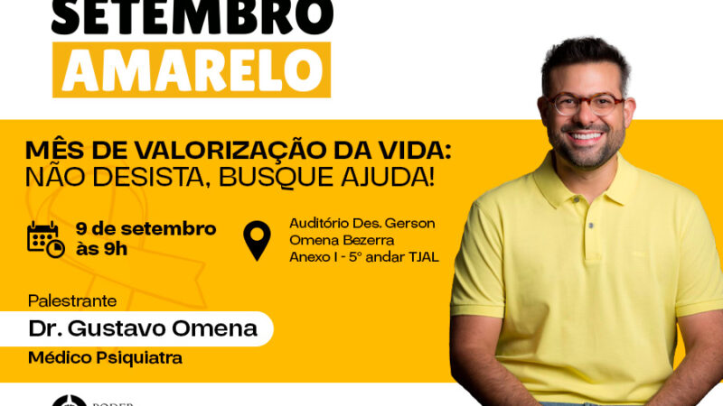 Setembro Amarelo: palestra com psiquiatra Gustavo Omena terá transmissão ao vivo