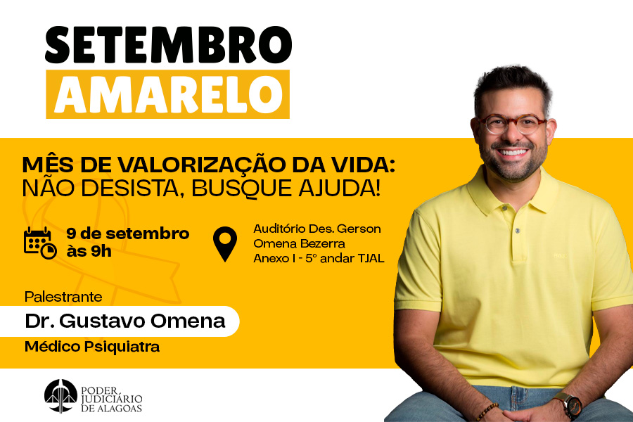 Setembro Amarelo: palestra com psiquiatra Gustavo Omena terá transmissão ao vivo