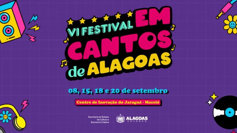 6º Festival Em Cantos de Alagoas celebra talentos da música popular a partir deste domingo (8)