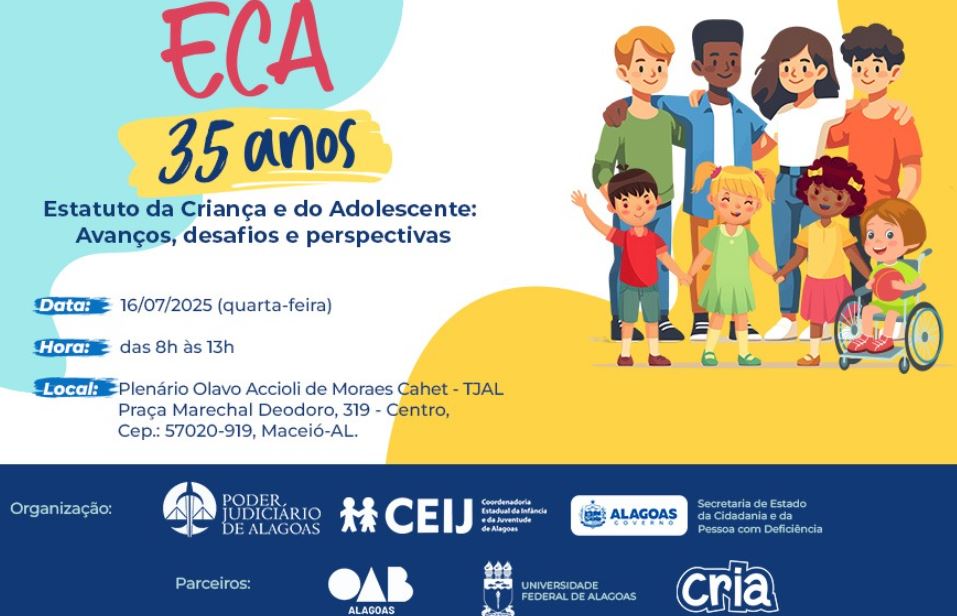TJAL debate avanços e desafios do ECA, nesta quarta-feira (16)