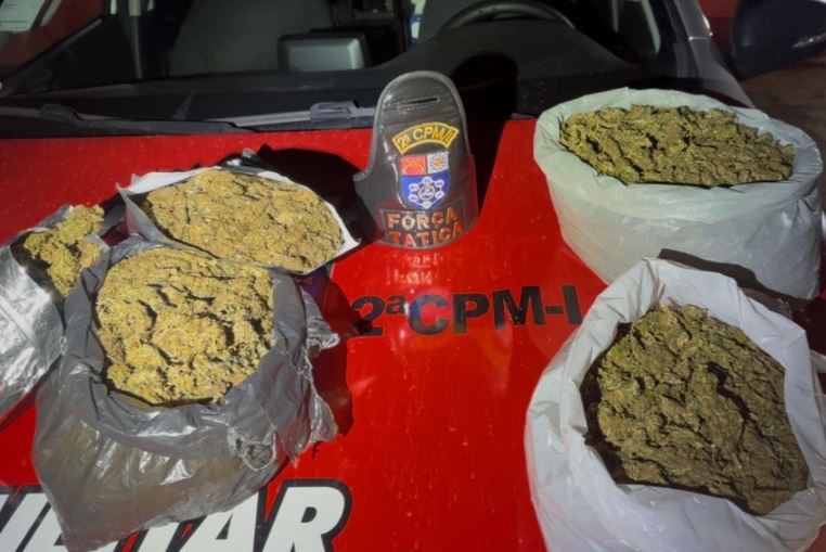 PM apreende mais de três quilos de maconha durante ação em Paripueira
