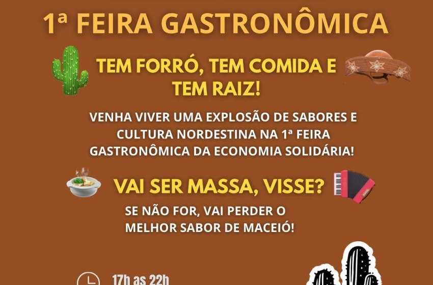 Prefeitura de Maceió promove 1ª Feira Gastronômica da Economia Solidária