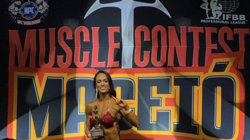 Militar da PM é campeã alagoana de fisiculturismo