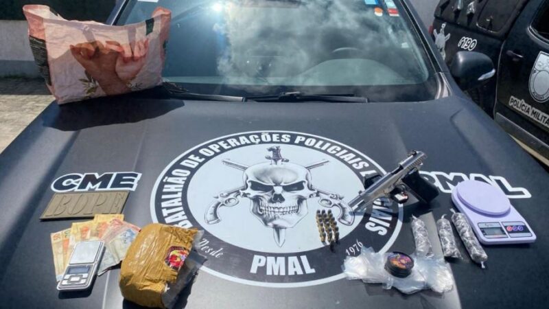 Bope prende homem com arma, drogas e dinheiro durante operação no Trapiche da Barra