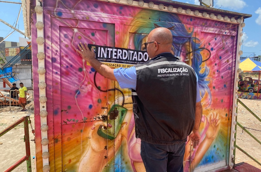 Semsc interdita parque de diversão irregular na parte alta de Maceió