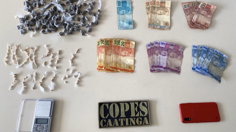 PM apreende mais de 200 porções de drogas em São José da Tapera