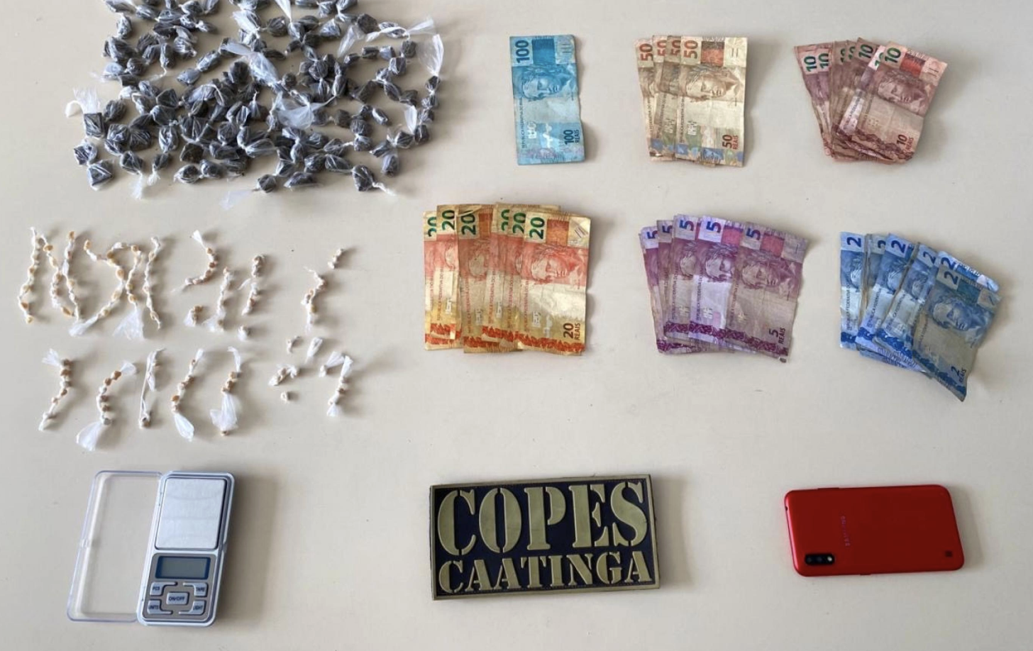 PM apreende mais de 200 porções de drogas em São José da Tapera