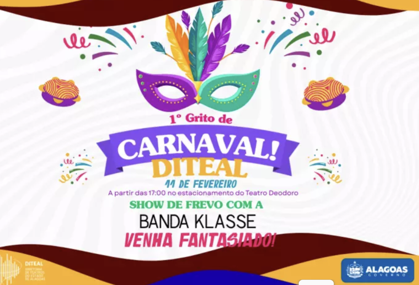 Diteal entra no clima da folia e promove 1º grito de Carnaval