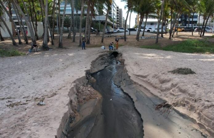 IMA/AL realiza análise em língua suja na praia da Ponta Verde