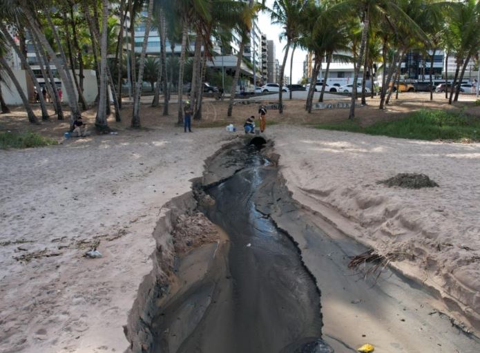 IMA/AL realiza análise em língua suja na praia da Ponta Verde