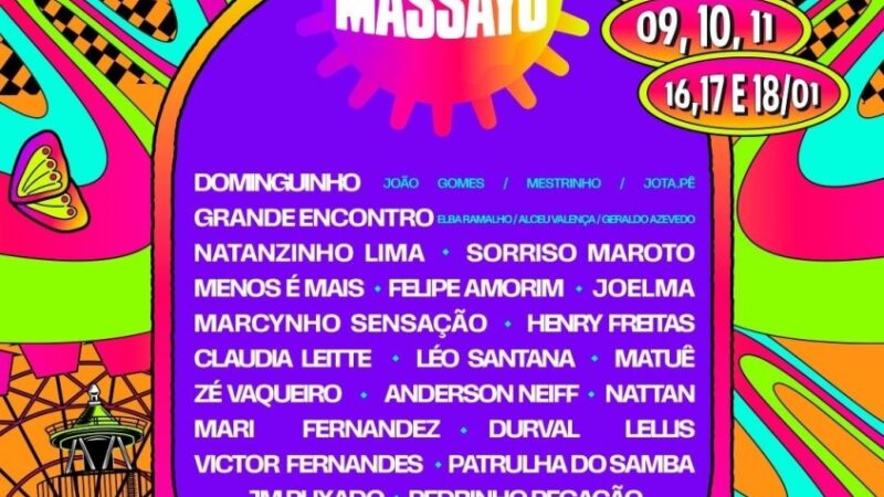 JHC abre o calendário do Verão Massayó e anuncia programação completa do Festival