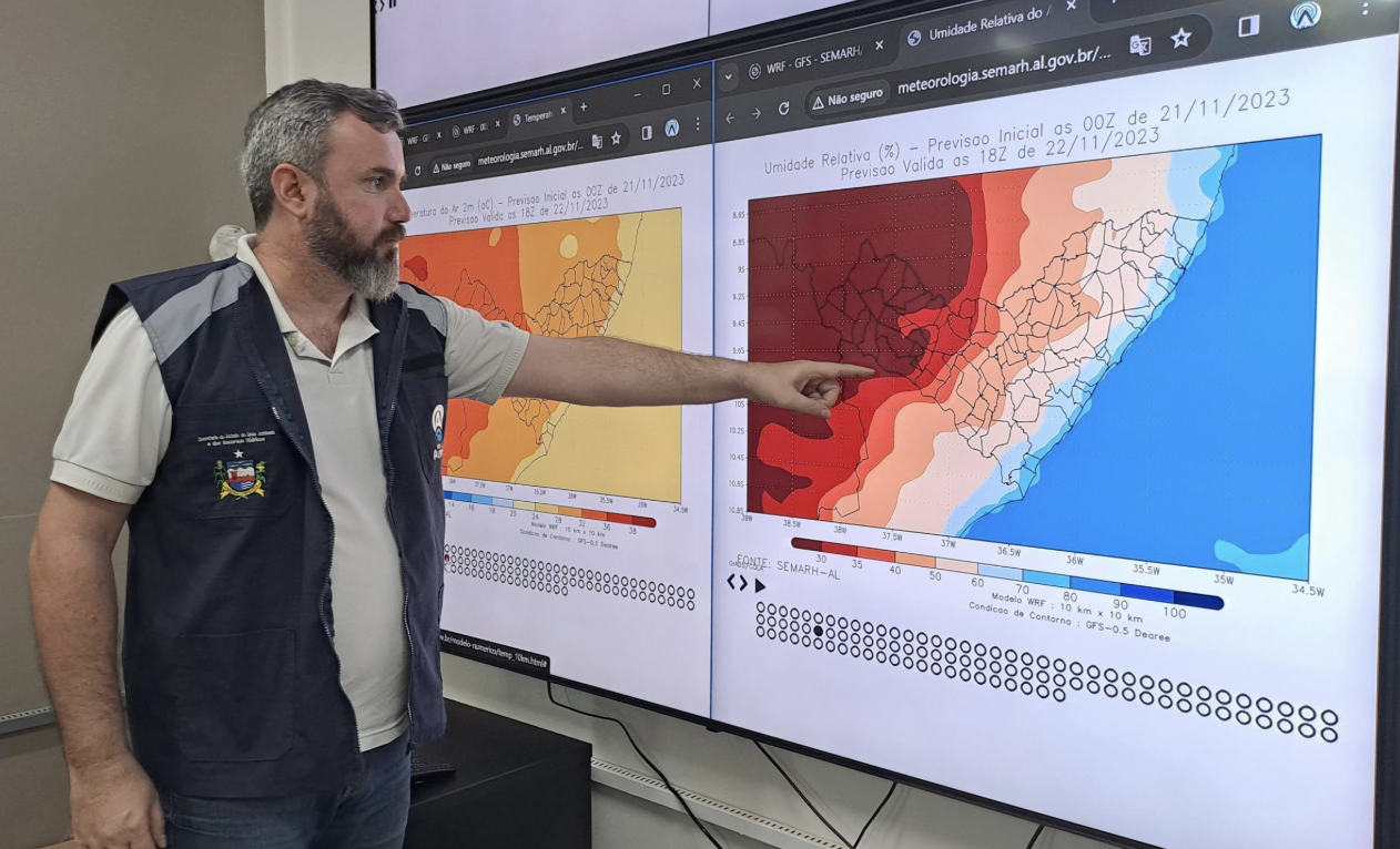 Semarh emite Alerta Meteorológico para chuvas, ventos e trovoadas em Alagoas