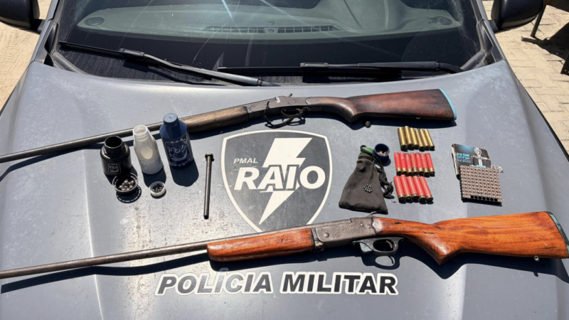 Polícia Militar apreende armas de fogo e munições no Benedito Bentes