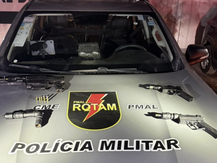 Polícia Militar apreende sete armas em ocorrências registradas em Maceió e no interior