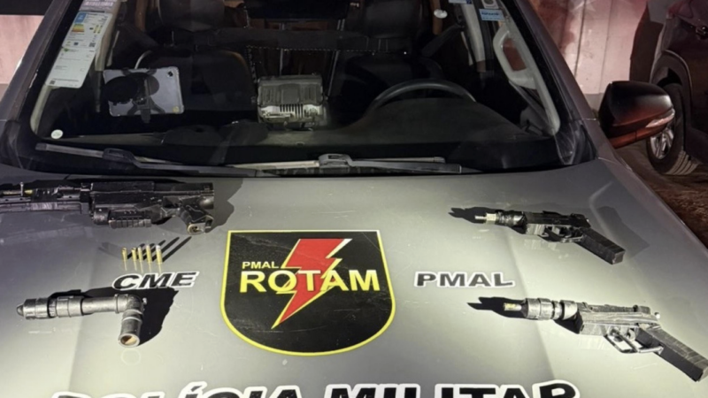 Polícia Militar apreende sete armas em ocorrências registradas em Maceió e no interior