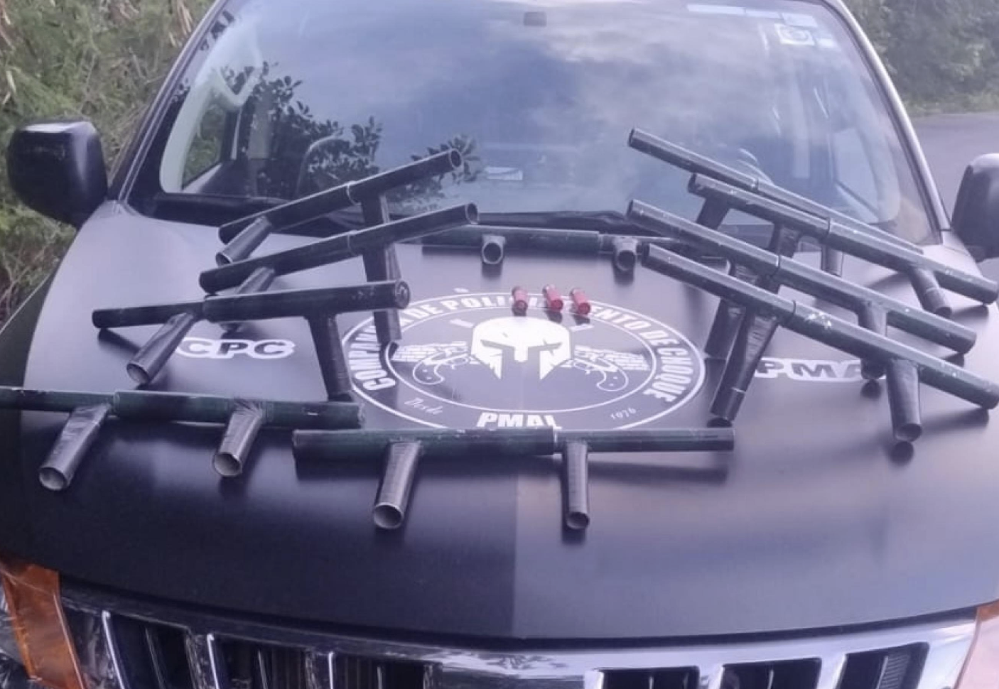 Operação Desarme: Polícia Militar apreende armas artesanais e munições em área de mata no Pontal da Barra