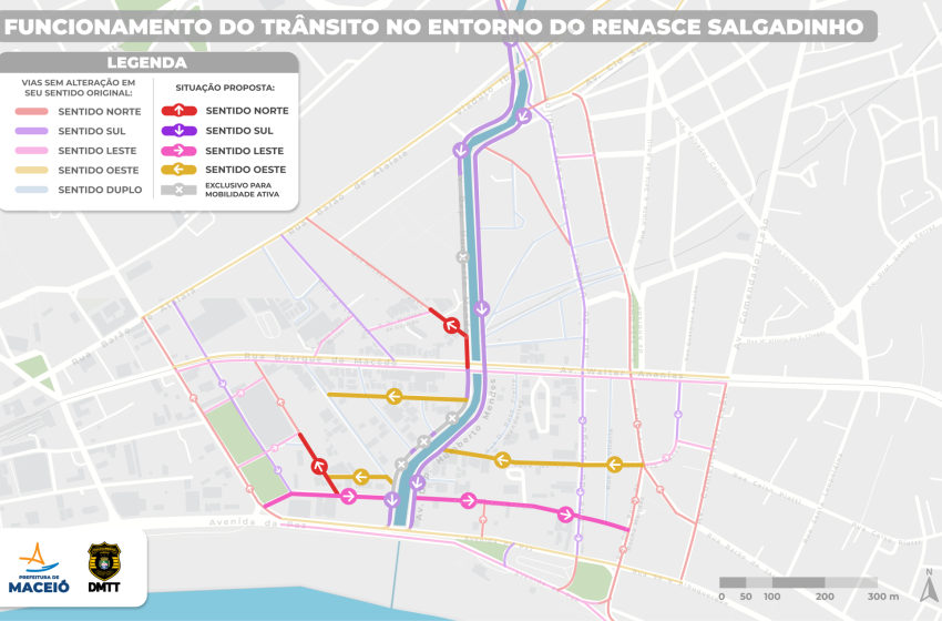 Saiba como fica o funcionamento do trânsito no entorno do Riacho Salgadinho