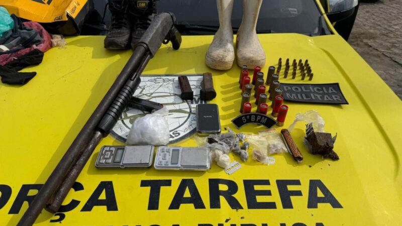 Suspeito de comandar ataques no Mocambo é preso com armas e drogas no Benedito Bentes