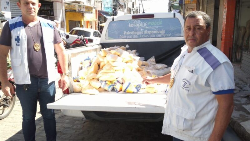 Vigilância Sanitária apreende 300 kg de produtos impróprios para consumo no Jacintinho