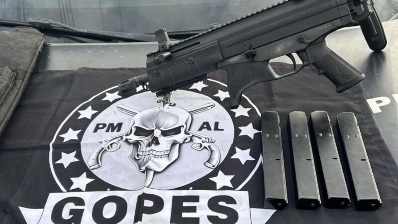Gopes apreende arma de uso restrito durante cumprimento de mandado em Arapiraca