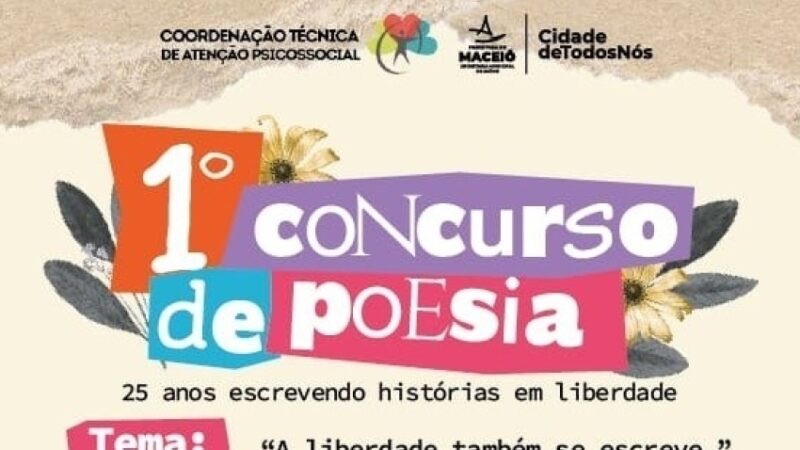 SMS divulga resultado final do “1º Concurso de Poesia: 25 anos escrevendo histórias em liberdade”