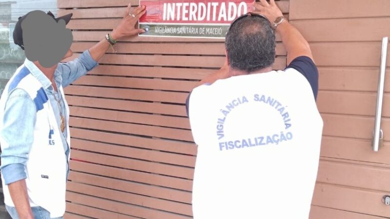Vigilância Sanitária de Maceió interdita restaurante no Farol